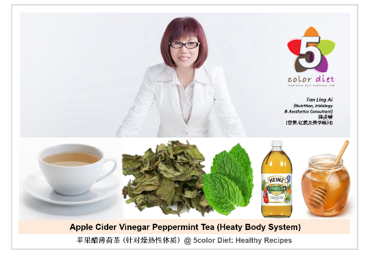 Apple Cider Vinegar Peppermint Tea (For Heaty Body System)