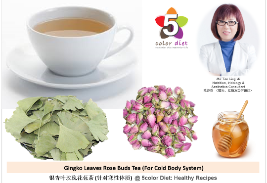 Gingko Leaves Rose Buds Tea (For Cold Body System)