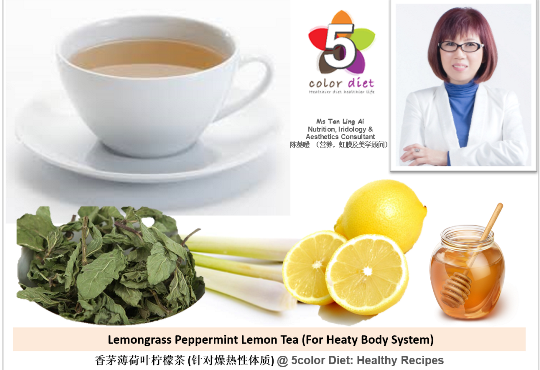 Lemongrass Peppermint Lemon Tea (For Heaty Body System)