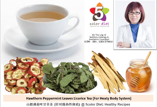 Hawthorn Peppermint Leaves Licorice Tea (For Heaty Body System)